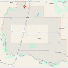Tillman county map showing Otter Creek cemetery location.