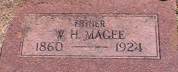 W. H. MaGee gravestone