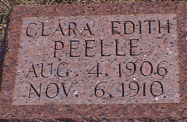 Clara Edith Peelle gravestone