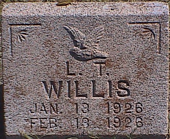 Lige Tillman Willis gravestone